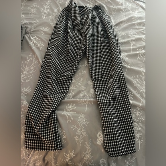 Plaid Straight Pants - Picture 1 of 1